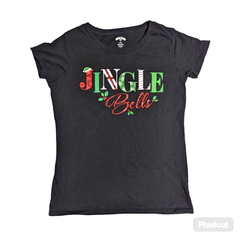 Holiday Time Short Sleeve 100% Cotton Christmas Tee. Size: Medium